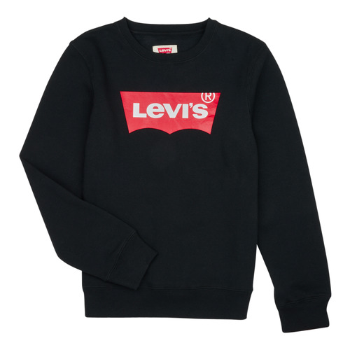 Clothing Boy sweaters Levi's BATWING CREWNECK Black
