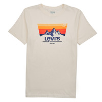 material Boy short-sleeved t-shirts Levi's MOUNTAIN BATWING TEE White