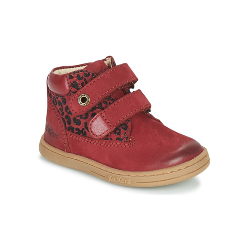 Shoes Girl Mid boots Kickers TACKEASY Bordeaux / Leopard