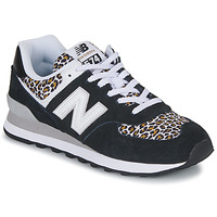 Shoes Women Low top trainers New Balance 574 Black / Leopard