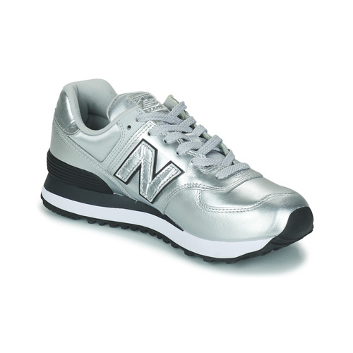 New Balance 574 Silver - Free delivery Spartoo NET - top trainers Women USD/$96.80