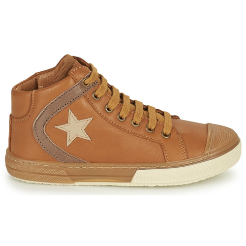 Shoes Boy High top trainers Bisgaard HOLGER Brown NG7813