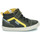 Shoes Boy High top trainers Geox B GISLI BOY Kaki / Yellow