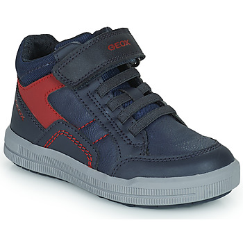 Shoes Boy High top trainers Geox J ARZACH BOY Marine / Red
