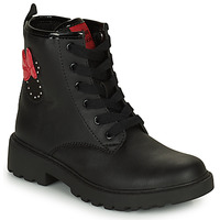 Shoes Girl Mid boots Geox J CASEY GIRL C Black / Red