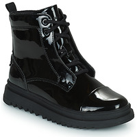 Shoes Girl Mid boots Geox J GILLYJAW GIRL B Varnish / Black