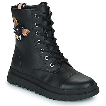 Shoes Girl Mid boots Geox J GILLYJAW GIRL A Black