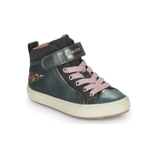 Shoes Girl High top trainers Geox J KALISPERA GIRL M Grey / Pink