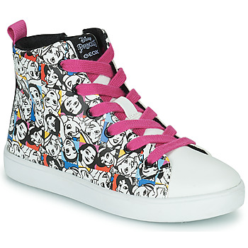 Shoes Girl High top trainers Geox J KATHE GIRL H Multicolour