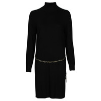 material Women Short Dresses MICHAEL Michael Kors TRTLNK MK CHRM BLT MINI Black
