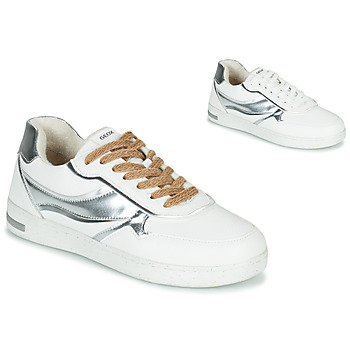 Shoes Women Low top trainers Geox D JAYSEN G White / Silver