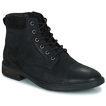 Shoes Men Mid boots Geox U VIGGIANO Black