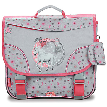 Bags Girl Satchels Back To School CARTABLE 38 CM BELLA SARA MOON Pink / Grey