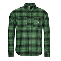 Clothing Men long-sleeved shirts Dickies EVANSVILLE Black / Green