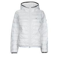 material Women Duffel coats Tommy Jeans TJW QUILTED TAPE HOODED JACKET White