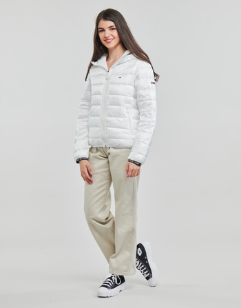 Tommy Jeans TJW QUILTED TAPE HOODED JACKET White