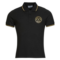 Clothing Men short-sleeved polo shirts Versace Jeans Couture 73GAGT01-G89 Black / Gold