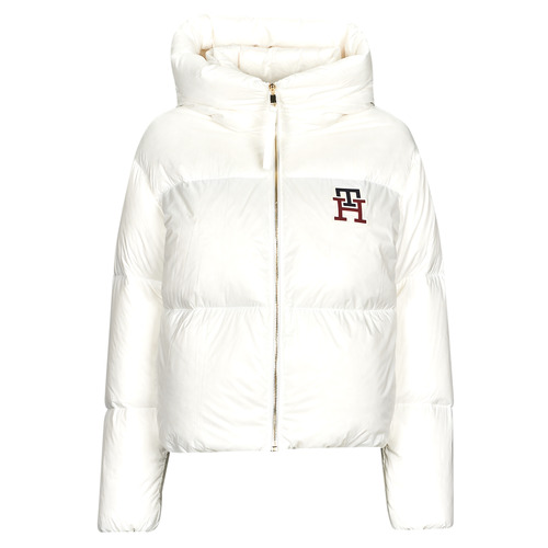 Tommy Hilfiger MONOGRAM BADGE DOWN JKT White - Free delivery | Spartoo ! Clothing Women USD/$290.40
