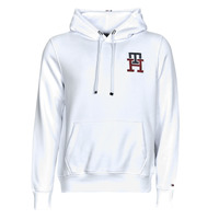 Clothing Men sweaters Tommy Hilfiger ESSENTIAL MONOGRAM HOODY White