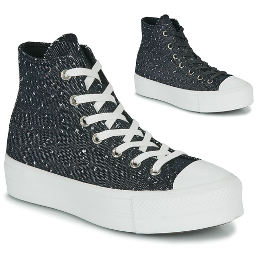 Shoes Women High top trainers Converse Chuck Taylor All Star Lift Millennium Glam Black