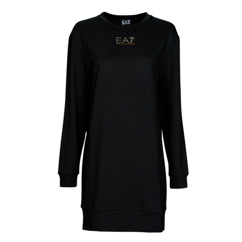 Clothing Women Short Dresses Emporio Armani EA7 6LTA53 Black / Gold