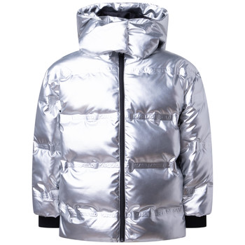 Clothing Girl Duffel coats Karl Lagerfeld Z16140-016 Silver