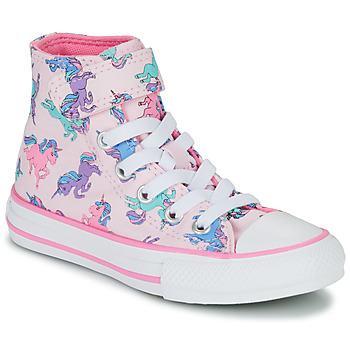 Shoes Girl High top trainers Converse Chuck Taylor All Star 1V Unicorns Hi Pink / Multicolour