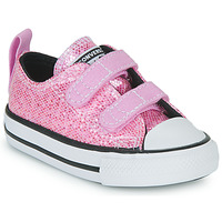 Shoes Girl Low top trainers Converse Chuck Taylor All Star 2V Glitter Ox Pink