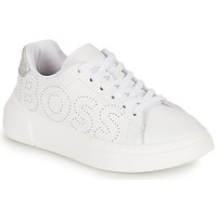 Shoes Girl Low top trainers BOSS J19071 White / Silver