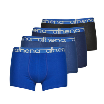 Underwear Men Boxer shorts Athena EASY JEAN X4 Black / Blue