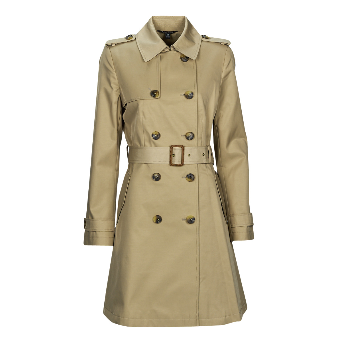 Lauren Ralph Lauren CTTN DB TNCH LINED COAT Beige - Free delivery | Spartoo  NET ! - Clothing Trench coats Women