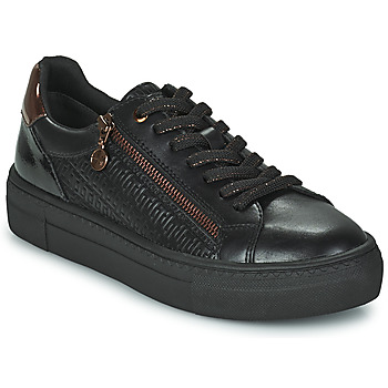 Shoes Women Low top trainers Tamaris 23313-092 Black / Coppery