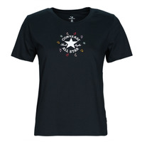 material Women short-sleeved t-shirts Converse CHUCK CRYSTAL ENERGY REGULAR TEE Converse /  black