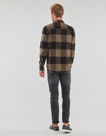 Only & Sons  ONSMILO LS CHECK OVERSHIRT Brown