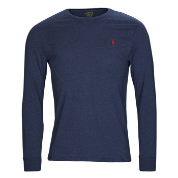 material Men Long sleeved shirts Polo Ralph Lauren K224SC08-LSCNCMSLM5-LONG SLEEVE-T-SHIRT Blue / Spring / Navy / Heather