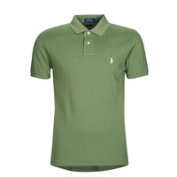 Clothing Men short-sleeved polo shirts Polo Ralph Lauren K224SC01-SSKCSLM1-SHORT SLEEVE-KNIT Kaki / Cargo / Green