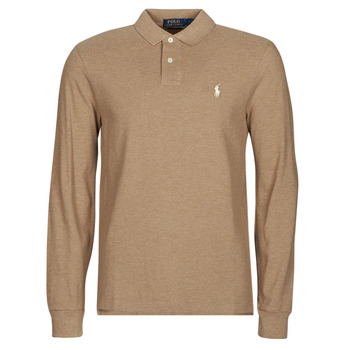 Clothing Men long-sleeved polo shirts Polo Ralph Lauren K224SC01-LSKCCMSLM2-LONG SLEEVE-KNIT Beige