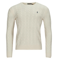 Clothing Men jumpers Polo Ralph Lauren LSCABLECNPP-LONG SLEEVE-PULLOVER Ivory