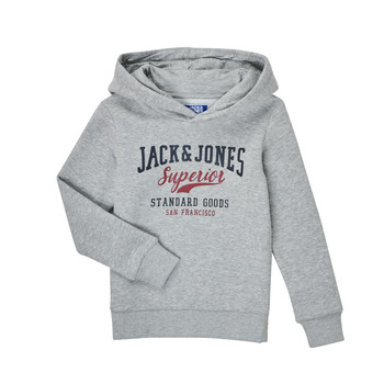 material Boy sweaters Jack & Jones JJELOGO SWEAT HOOD Grey