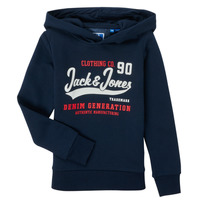 material Boy sweaters Jack & Jones JJELOGO SWEAT HOOD Marine