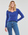 Clothing Women jumpers Pieces PCELLEN LS V-NECK KNIT Blue