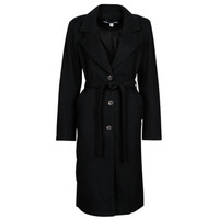 Clothing Women coats Vila VIPOKO LONG BELT COAT Black