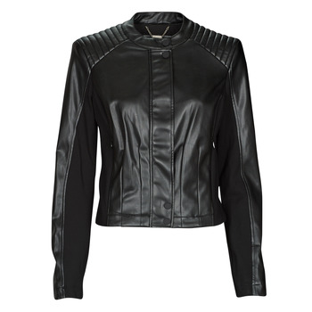 Clothing Women Leather jackets / Imitation le Guess NEW FLIAMMETTA Black