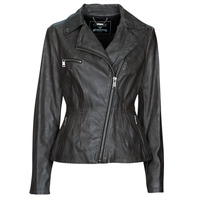 Clothing Women Leather jackets / Imitation le Guess AGNES Black