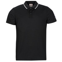 Clothing Men short-sleeved polo shirts Guess PAUL PIQUE TAPE Black