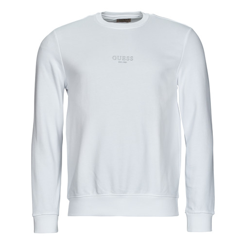 Clothing Men sweaters Guess FEBO CN FLEECE White