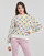 Clothing Women sweaters Vans ALL OVER LS CREW Marshmallow-ashley / Blue