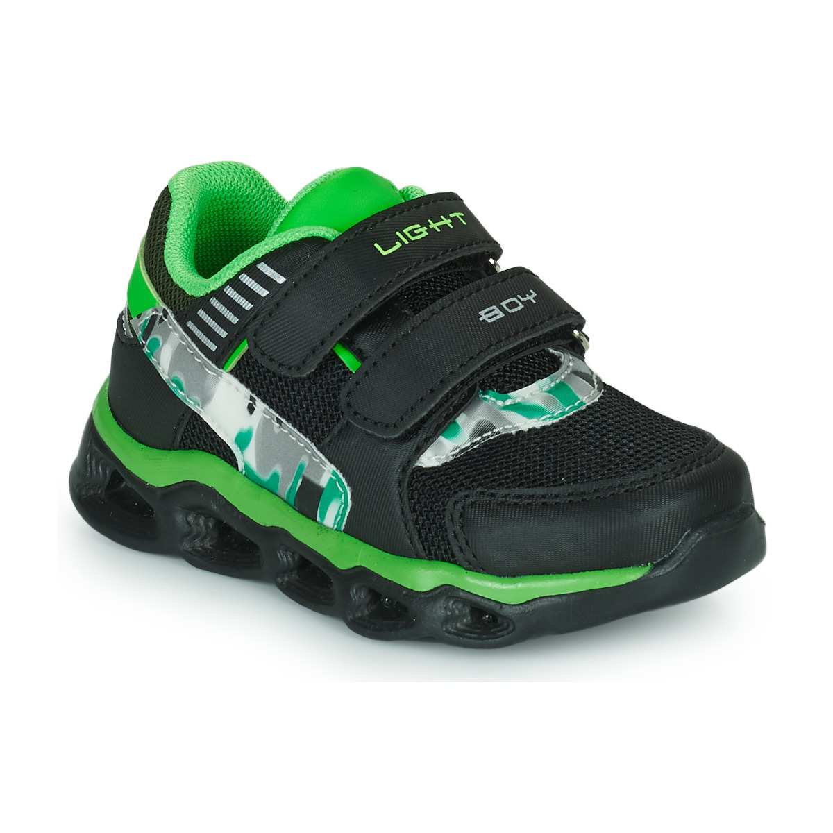 Shoes Boy Low top trainers Chicco CAVIT Black / Green NG7946