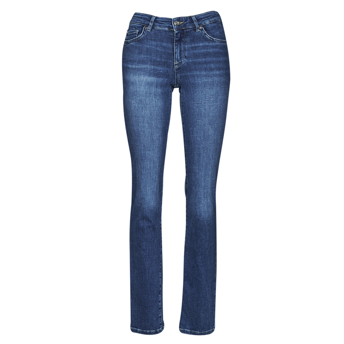 Clothing Women slim jeans Only ONLALICIA LIFE REG STRT DNM DOT Blue / Medium