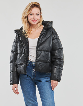 Only ONLANJA FAUX LEATHER PUFFER CC OTW Black